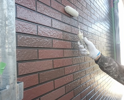 鴻巣市　外壁塗装　クリア塗装