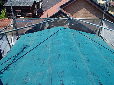 所沢市　屋根カバー工法　外壁重ね張り