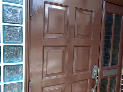 鴻巣市　ドア塗装　フッ素系塗料