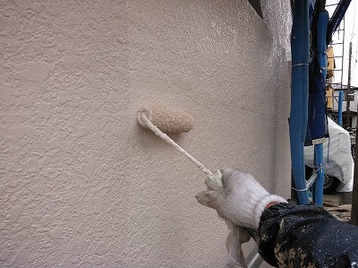 さいたま市桜区　外壁塗装　上塗り